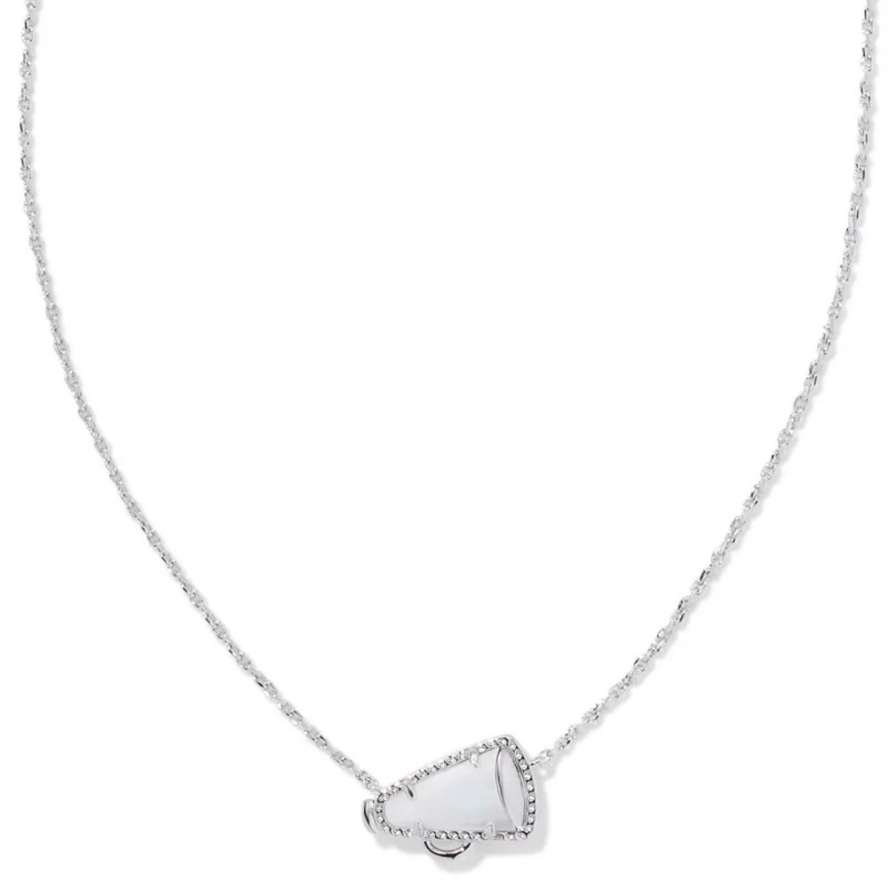 Kendra Scott cheer megaphone necklace. New with tags. Silver